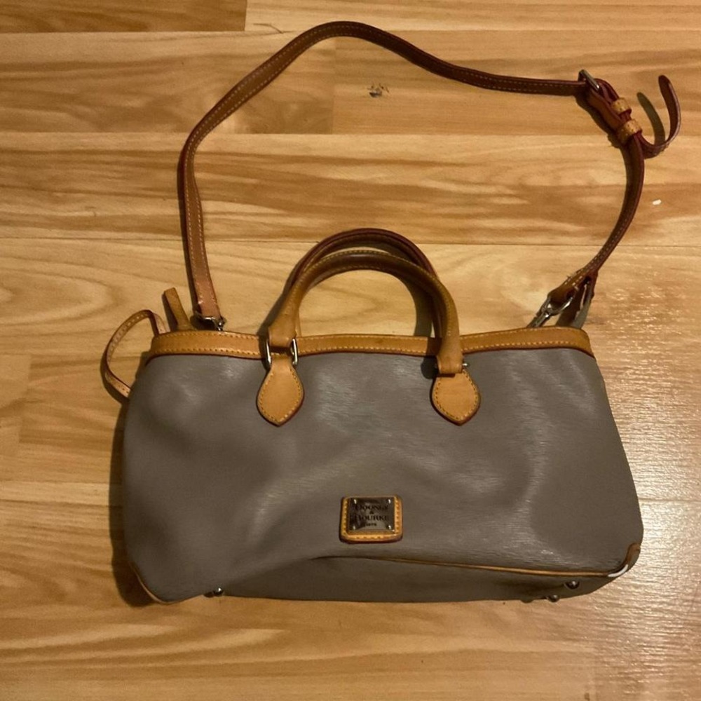 Dooney & Bourne pebble‎ leather zip top satchel